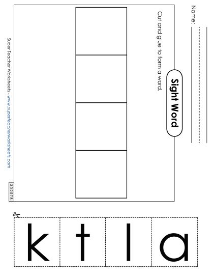 Large Cut-and-Glue: Talk (Printable PDF Worksheet)