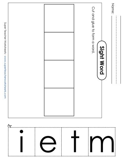 Large Cut-and-Glue: Time (Printable PDF Worksheet)