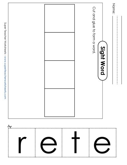 Large Cut-and-Glue: Tree (Printable PDF Worksheet)
