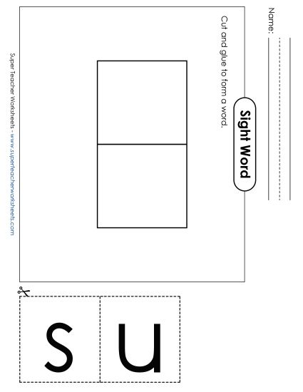 Large Cut-and-Glue: Us (Printable PDF Worksheet)