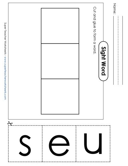 Large Cut-and-Glue: Use (Printable PDF Worksheet)