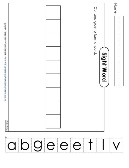 Large Cut-and-Glue: Vegetable (Printable PDF Worksheet)
