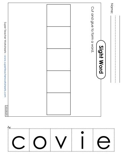 Large Cut-and-Glue: Voice (Printable PDF Worksheet)