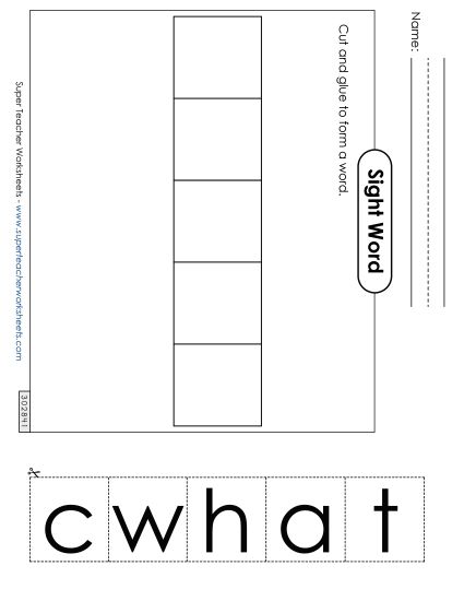 Large Cut-and-Glue: Watch (Printable PDF Worksheet)