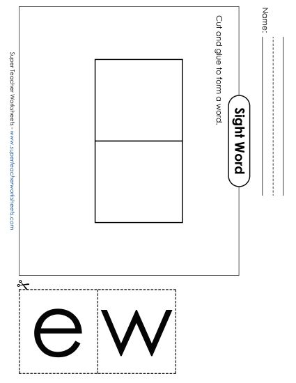 Large Cut-and-Glue: We (Printable PDF Worksheet)