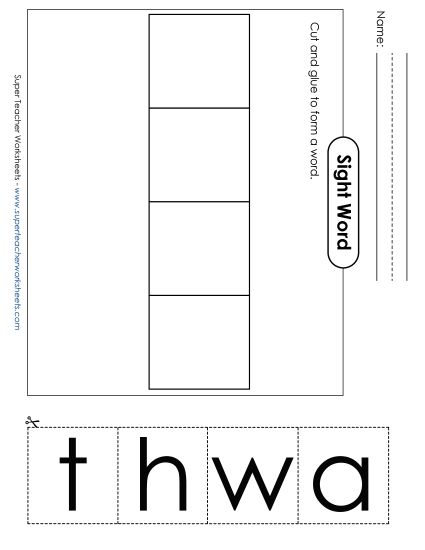Large Cut-and-Glue: What (Printable PDF Worksheet)