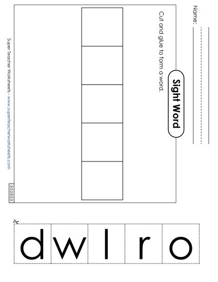 Large Cut-and-Glue: World (Printable PDF Worksheet)