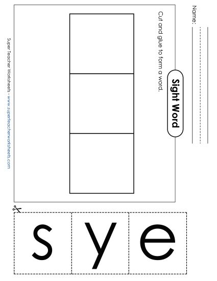 Large Cut-and-Glue: Yes (Printable PDF Worksheet)