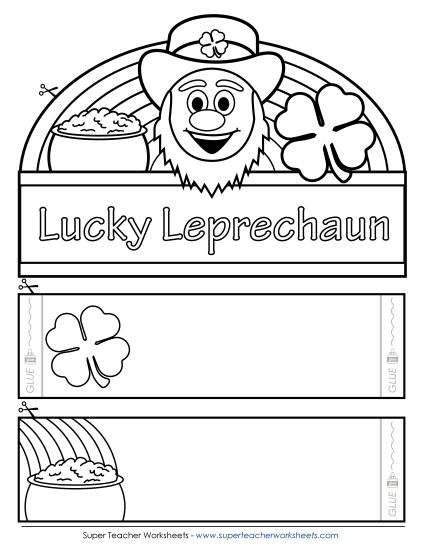 Crafts & Activities - Leprechaun Crown (Printable PDF Worksheet)