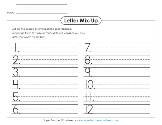 Letter Mix-Up - Letter Mix-Up (Primary) (Printable PDF Worksheet)