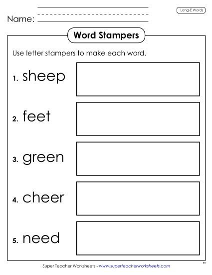 Worksheets - Letter Stampers (Printable PDF Worksheet)