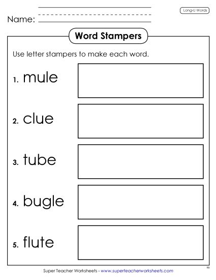 Worksheets - Letter Stampers (Printable PDF Worksheet)