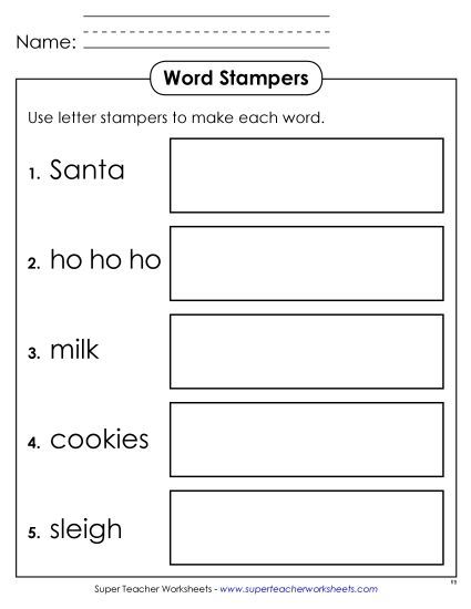 Worksheets - Letter Stampers (Printable PDF Worksheet)