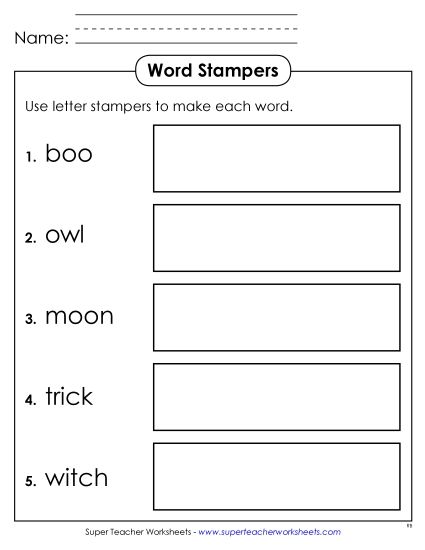 Phonics Worksheets - Letter Stampers (Printable PDF Worksheet)