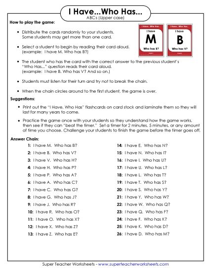 Letters of the Alphabet - Letters (Upper Case) (Printable PDF Worksheet)
