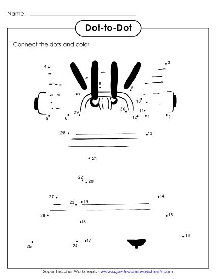 Dot-To-Dot - Liberty Bell Dot-to-Dot (Printable PDF Worksheet)