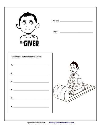 Literature Circles - Lit. Circle Cover Page (Printable PDF Worksheet)