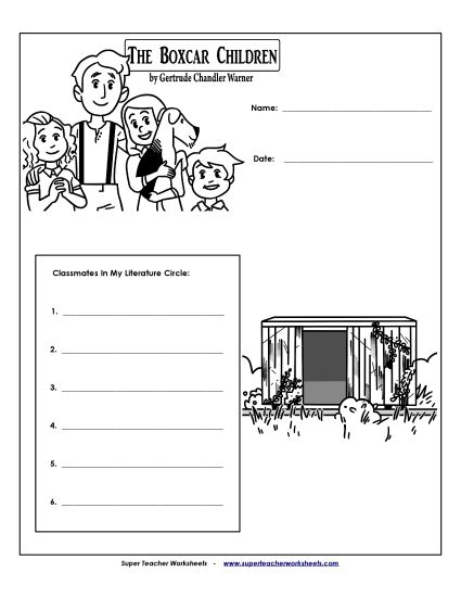 Literature Circles - Lit Circle: Cover Page (Printable PDF Worksheet)