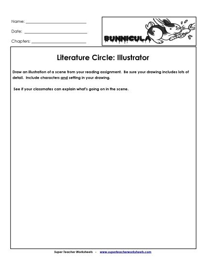 Literature Circles - Lit Circles: Illustrator (Printable PDF Worksheet)