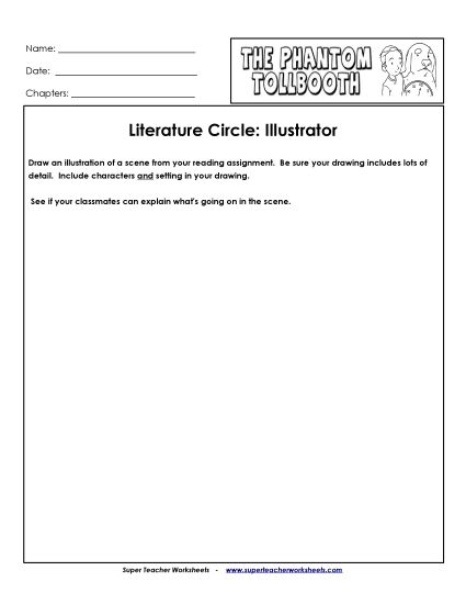 Literature Circles - Lit Circles: Illustrator (Printable PDF Worksheet)