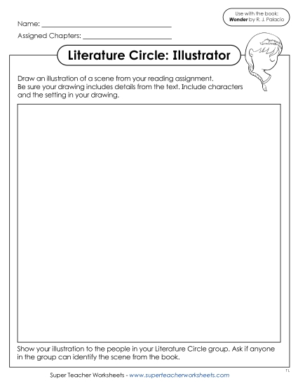 Literature Circle Worksheets - Literature Circle: Illustrator (Printable PDF Worksheet)
