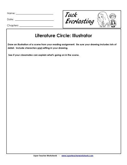 Literature Circles - Literature Circles: Illustrator (Printable PDF Worksheet)