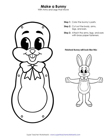 Characters - Make a Bunny (Printable PDF Worksheet)