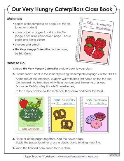 Class Projects - Make a Class Book (Printable PDF Worksheet)