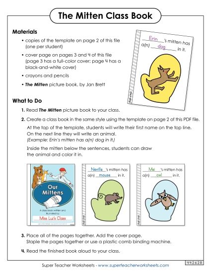 Class Projects - Make a Class Book (Printable PDF Worksheet)