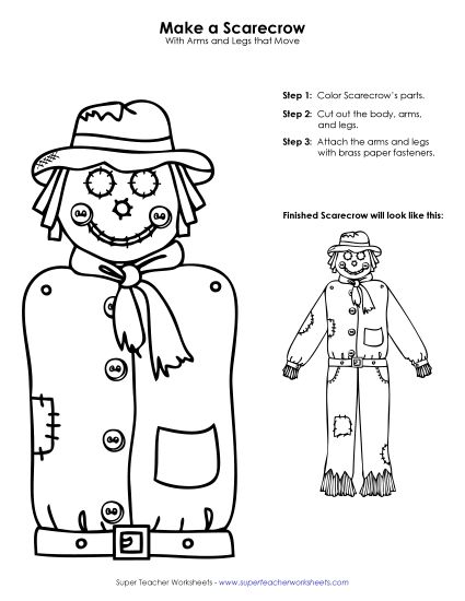 Characters - Make a Scarecrow (Printable PDF Worksheet)
