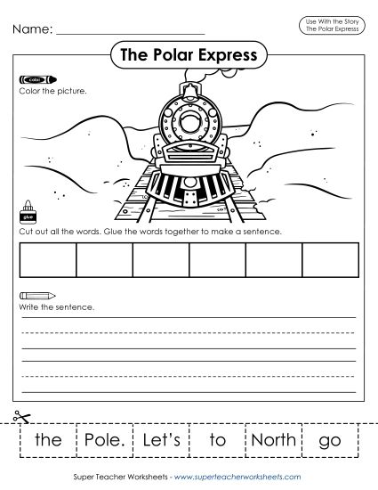 Cut and Glue Activities - Make a Sentence  (Printable PDF Worksheet)