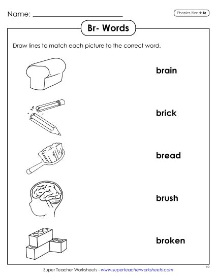 Worksheets - Matching Worksheet (Printable PDF Worksheet)