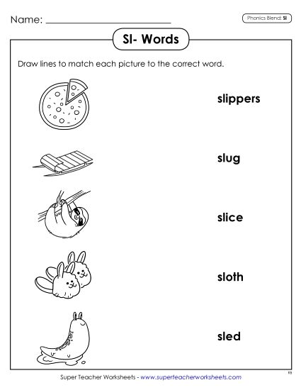 Worksheets - Matching Worksheet  (Printable PDF Worksheet)