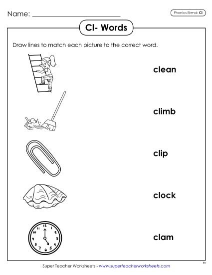Worksheets - Matching Worksheet (Printable PDF Worksheet)