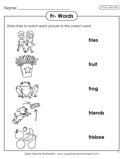 Worksheets - Matching Worksheet (Printable PDF Worksheet)