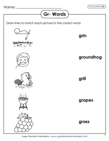 Worksheets - Matching Worksheet (Printable PDF Worksheet)