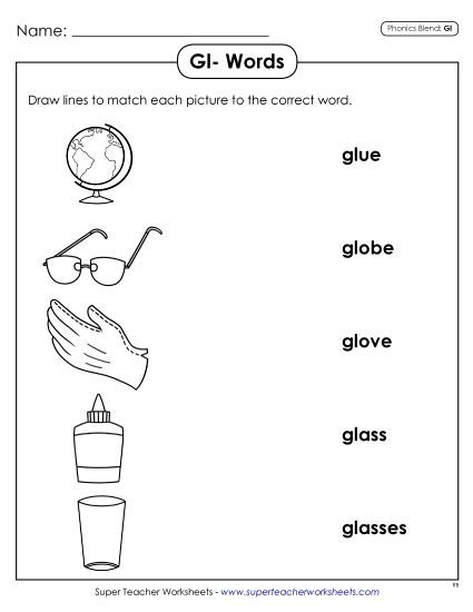 Worksheets - Matching Worksheet (Printable PDF Worksheet)