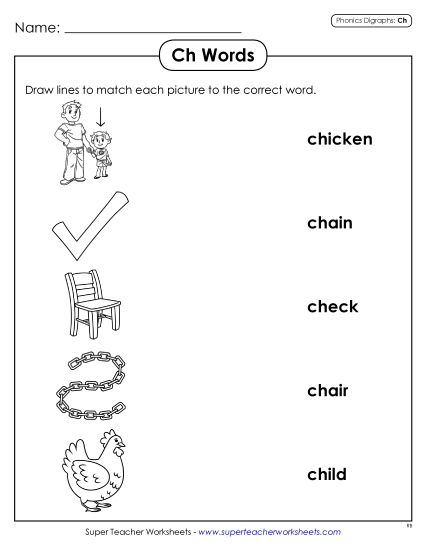 Worksheets - Matching Worksheet (Printable PDF Worksheet)