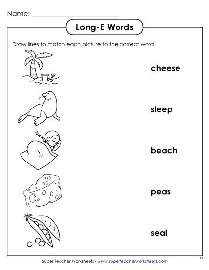 Worksheets - Matching Worksheet (Printable PDF Worksheet)