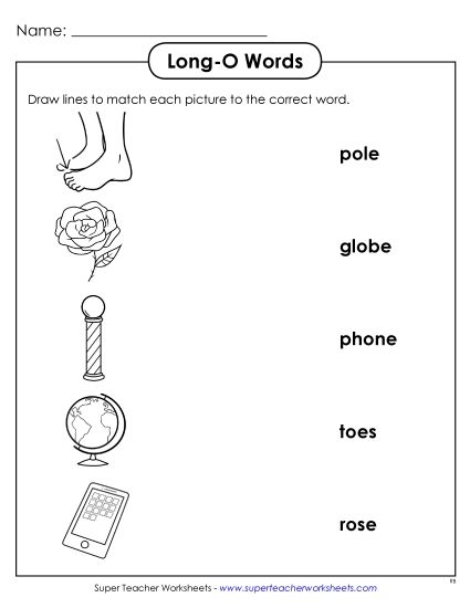 Worksheets - Matching Worksheet - Long (Printable PDF Worksheet)