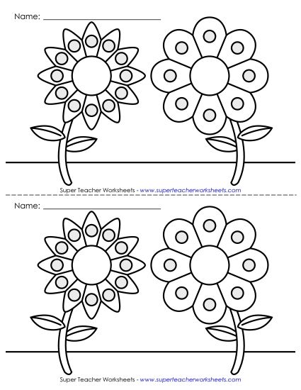 Monthly Sticker Charts - May Chart (Flowers) (Printable PDF Worksheet)