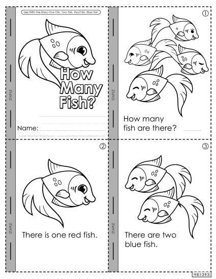 Cut and Glue Activities - Mini-Book: Count & Color (Printable PDF Worksheet)