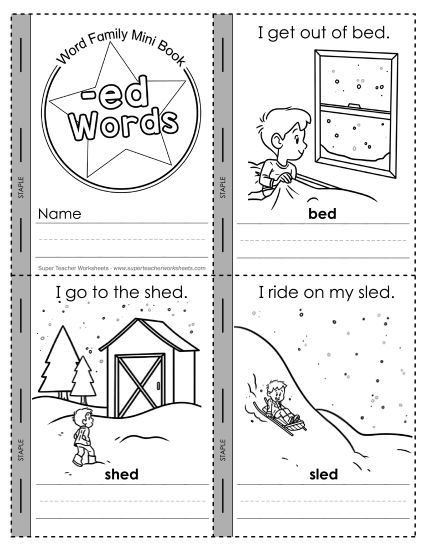 Worksheets - Mini-book (-ed) (Printable PDF Worksheet)