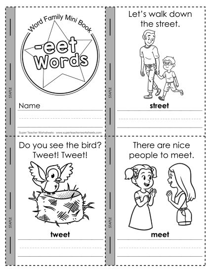 Worksheets - Mini-Book (-eet) (Printable PDF Worksheet)