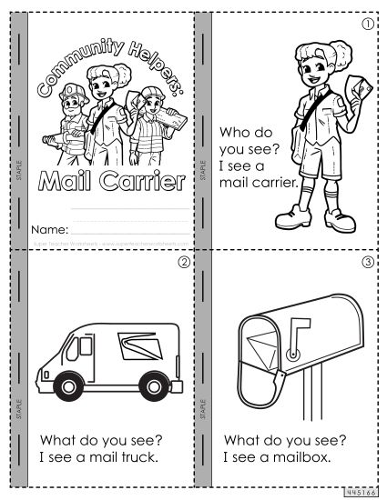 Mini Books - Mini-Book: Mail Carrier (Printable PDF Worksheet)
