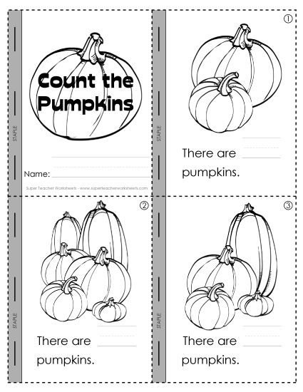 Easy-to-Read Mini-Books - Mini-Book: Pumpkin Counting (Printable PDF Worksheet)