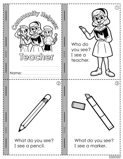 Mini Books - Mini-Book: Teacher (Printable PDF Worksheet)