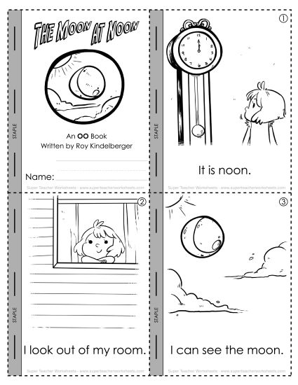 Mini-Book - Mini-Book: The Moon at Noon (Printable PDF Worksheet)