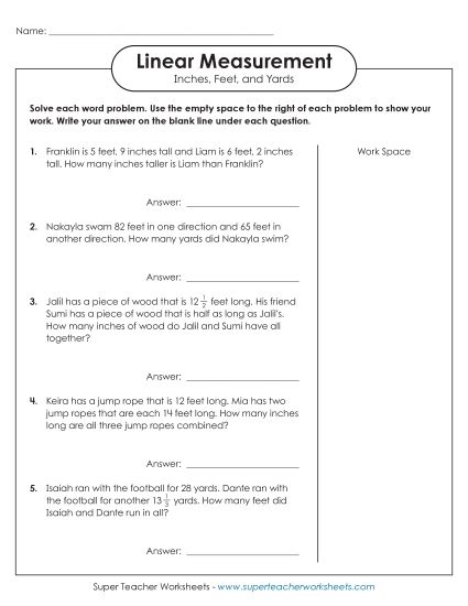 Word Problems - Mixed Unit Word Problems (Advanced) (Printable PDF Worksheet)