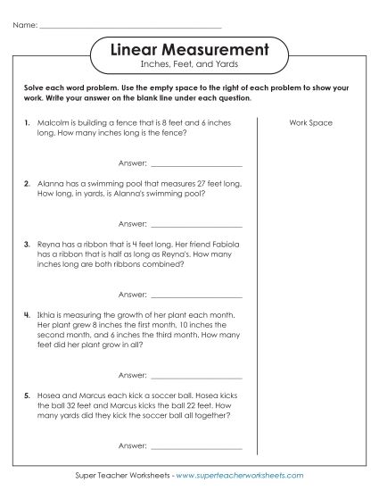 Word Problems - Mixed Unit Word Problems (Basic) (Printable PDF Worksheet)
